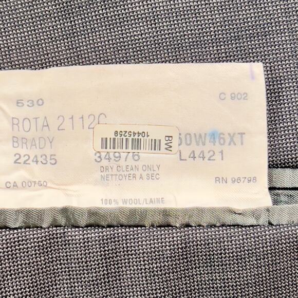 Suit Jacket Coppley for Rochester Big & Tall Men's 46XT 100% Wool 4-Button Cuff - Picture 6 of 13